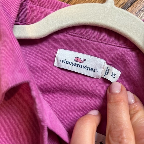 NWT Women’s Pink Vineyard Vines Corduroy Popover Dress. Size: XS - Picture 3 of 5